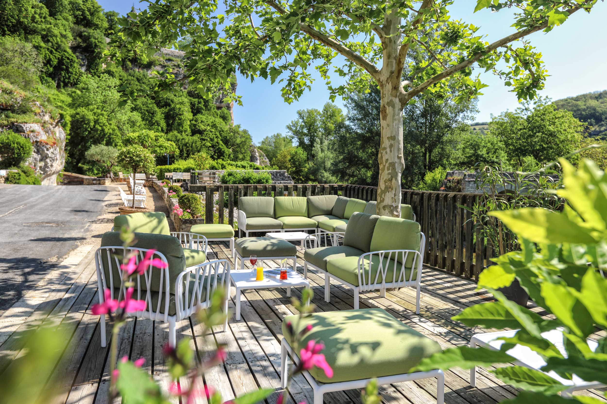 terrasse du pont de l'ouysse